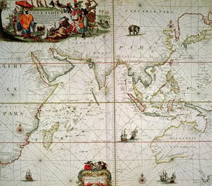 Map of Africa, India, Indian Ocean and East Indies by Johannes van Keulen