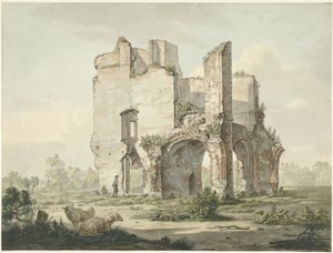 The Ruins of the Abbey of Rijnsburg by Johannes van Lexmond