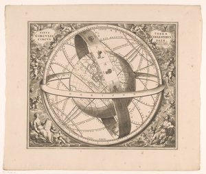 Celestial Map of the Earth According to the System of Ptolemy by Johannes van Loon