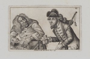 The Broken Rake with Good Title Deeds (engraving) by John  Collier