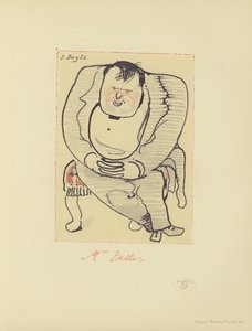 Caricature of Hilaire Belloc, Anglo-French Writer and Historian