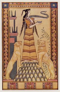 The Snake Goddess of Crete by John (after) Duncan