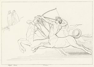 Encounter with the Centaurs, Inferno, Canto 12 by John (after) Flaxman