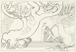 Forest of Harpies, Inferno, Canto 13 by John (after) Flaxman