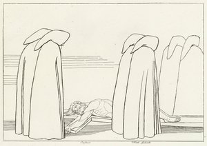 Hypocrites, Inferno, Canto 23 by John (after) Flaxman