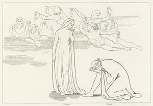 The Descent of Beatrice, Purgatory, Canto 30 by John (after) Flaxman