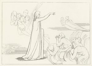 The Descent of Christ, Inferno, Canto 4 by John (after) Flaxman
