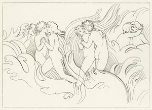 The Fiery Doom, Purgatory, Canto 26 by John (after) Flaxman