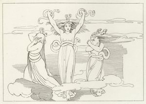 The Furies, Inferno, Canto 9 by John (after) Flaxman