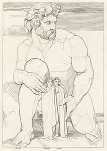 The Giants, Inferno, Canto 31 by John (after) Flaxman