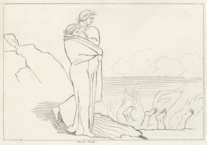 The Gulf of Simony, Inferno, Canto 19 by John (after) Flaxman