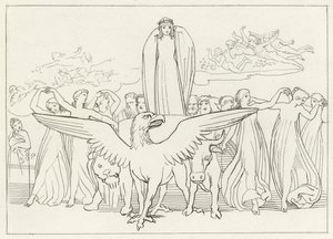 The Mysterious Car, Purgatory, Canto 31 by John (after) Flaxman