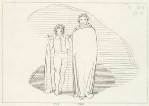 The Reascent, Inferno, Canto 34 by John (after) Flaxman