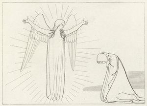 The Salutation, Purgatory, Canto 10 by John (after) Flaxman