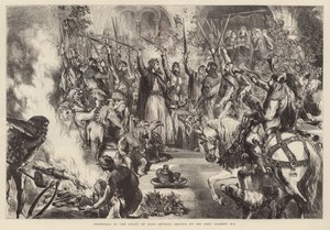Christmas in the court of King Arthur by John (after) Gilbert