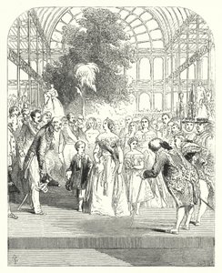 Queen Victoria and her children visiting the Great Exhibition of 1851, Crystal Palace, Hyde Park, London by John (after) Gilbert