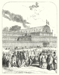 The Crystal Palace in Hyde Park, London, venue for the Great Exhibition of 1851 by John (after) Gilbert