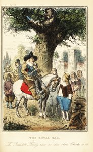 King Charles II Hiding Up an Oak Tree in Boscobel Wood, After the Battle of Worcester