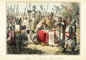 King John signing the Magna Carta at Runnymede