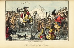 King William II crossing the river at the Battle of the Boyne, Ireland
