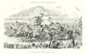 Memorials of the Great Exhibition 1851, The Great Derby Race for Eighteen Hundred and Fifty-One by John (after) Leech