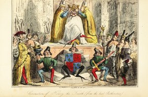 The Coronation of King Henry IV of England with a Huge Crown by John (after) Leech