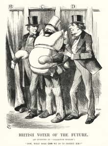Punch Cartoon: British Voter of the Future by John (after) Tenniel