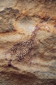 Giraffe, Cave Painting, Pastoral Period (4000-2500 BC), Tassili n