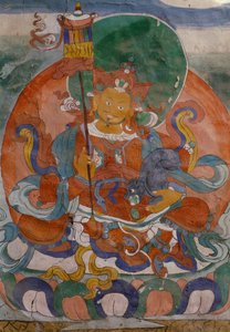 Mural painting from Lamaist Monastery of Hemis, Laddakh, India by Walter Charles Mills