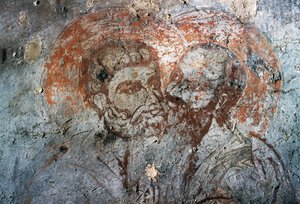 Saints Peter and Paul, fresco in the Church of Agios Antonios, Avdou, Crete, Greece