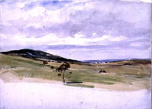 Landscape with a Windmill and Village, 19th Century by John Absolon
