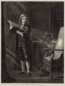 Newton Investigating Light