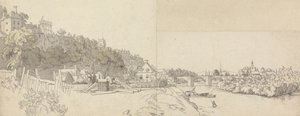 A Town Seen From the Banks of a River by John Alexander Gresse