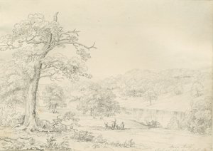 Great Barr Hall (pen drawing), nd [1799-1854] by John Allport