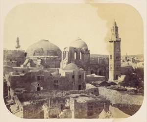 Dome of the Holy Sepulchre, Jerusalem, 1860s by John Anthony