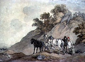 Cart and Team at a Gravel Pit by John Augustus Atkinson