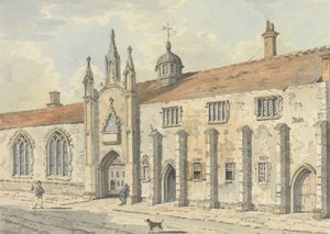 The School at Wells, Somerset by John Augustus Atkinson