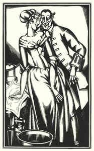 Illustration for Tristram Shandy by Laurence Sterne by John Austen