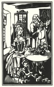 Illustration for Tristram Shandy by Laurence Sterne by John Austen