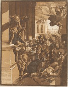 The Miracle of Saint Mark (left side) by John Baptist Jackson after Jacopo Tintoretto
