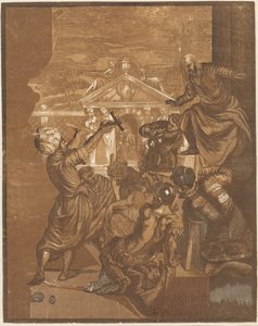 The Miracle of Saint Mark (right side) by John Baptist Jackson after Jacopo Tintoretto