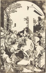 The Raising of Lazarus by John Baptist Jackson after Leandro Bassano