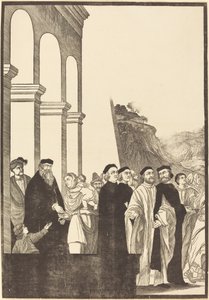 Presentation of the Virgin in the Temple (left plate)
