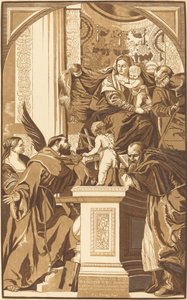 Holy Family and Four Saints by John Baptist Jackson after Veronese