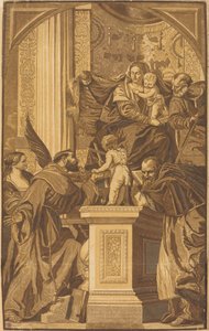 Holy Family and Four Saints by John Baptist Jackson after Veronese