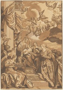 Mystic Marriage of St. Catherine by John Baptist Jackson, after Veronese