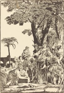 The Finding of Moses by John Baptist Jackson after Veronese