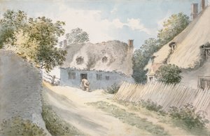 Cottages in a Village Street by John Baptist Malchair
