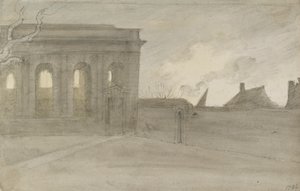 Pembroke College, Oxford, 9 November 1786 by John Baptist Malchair