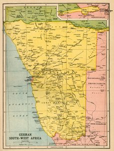 Map of German South West Africa, First World War
